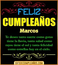 GIF Frases de Cumpleaños Marcos